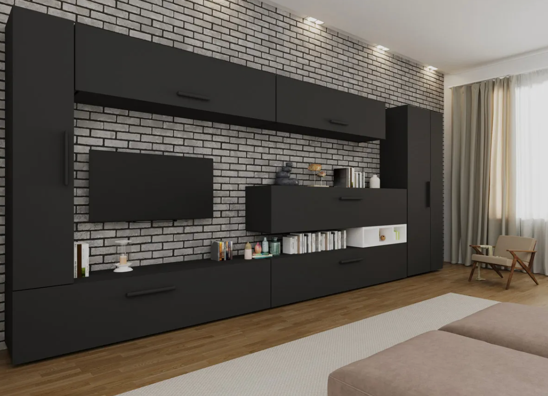 Produs Demonstrativ - Set Mobilier Living Gri Antracit